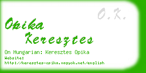 opika keresztes business card